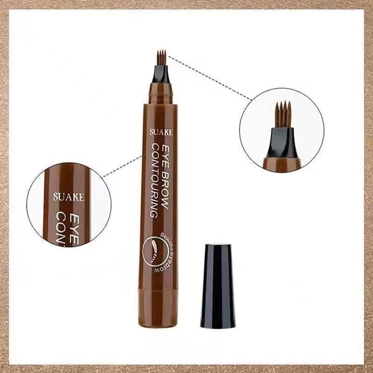 Suanke SUAKE four-pronged wild eyebrow pencil waterproof sweat-free smudge-free simulation root-clear liquid eyebrow pencil