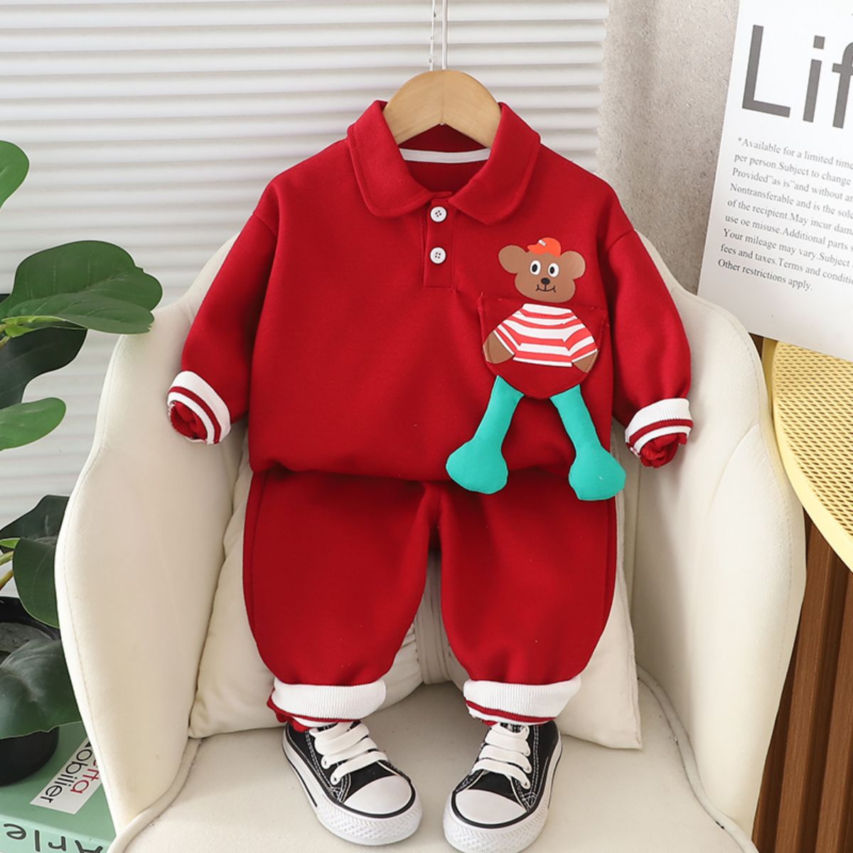 Boys autumn casual suit new style baby spring and autumn infant children sweater Polo shirt two-piece suit trendy