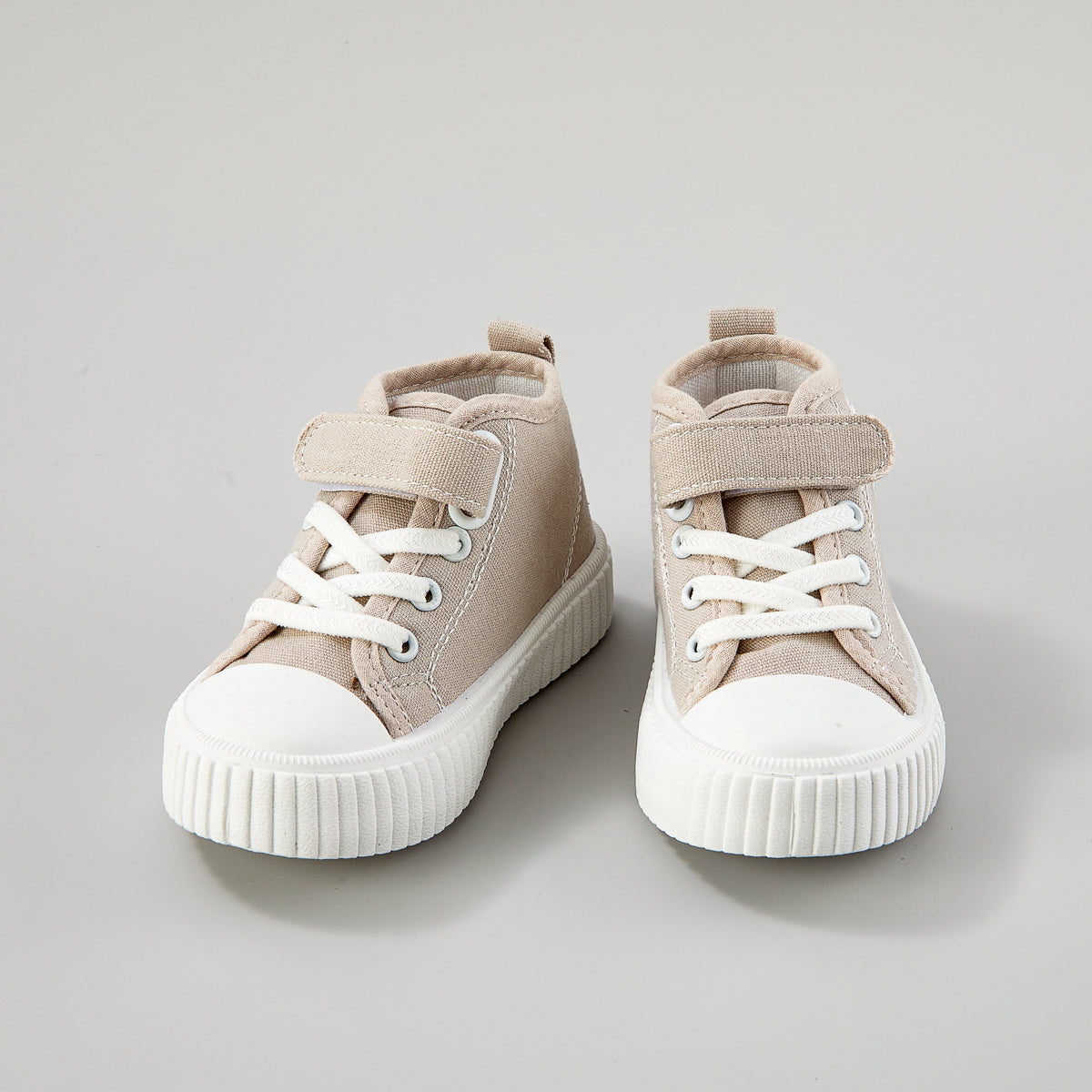 Children's solid color star high top canvas shoes