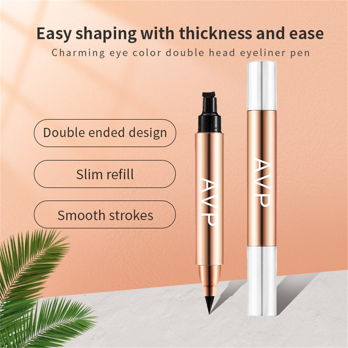 Double-ended stamp multi-purpose silky waterproof eyeliner