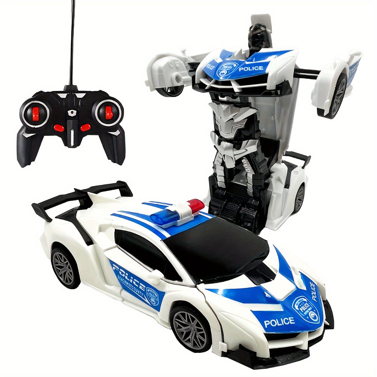 Remote control deformation car electric police car sports car boy toy car