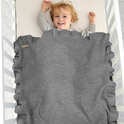 Knitted Solid Color Baby Blanket
