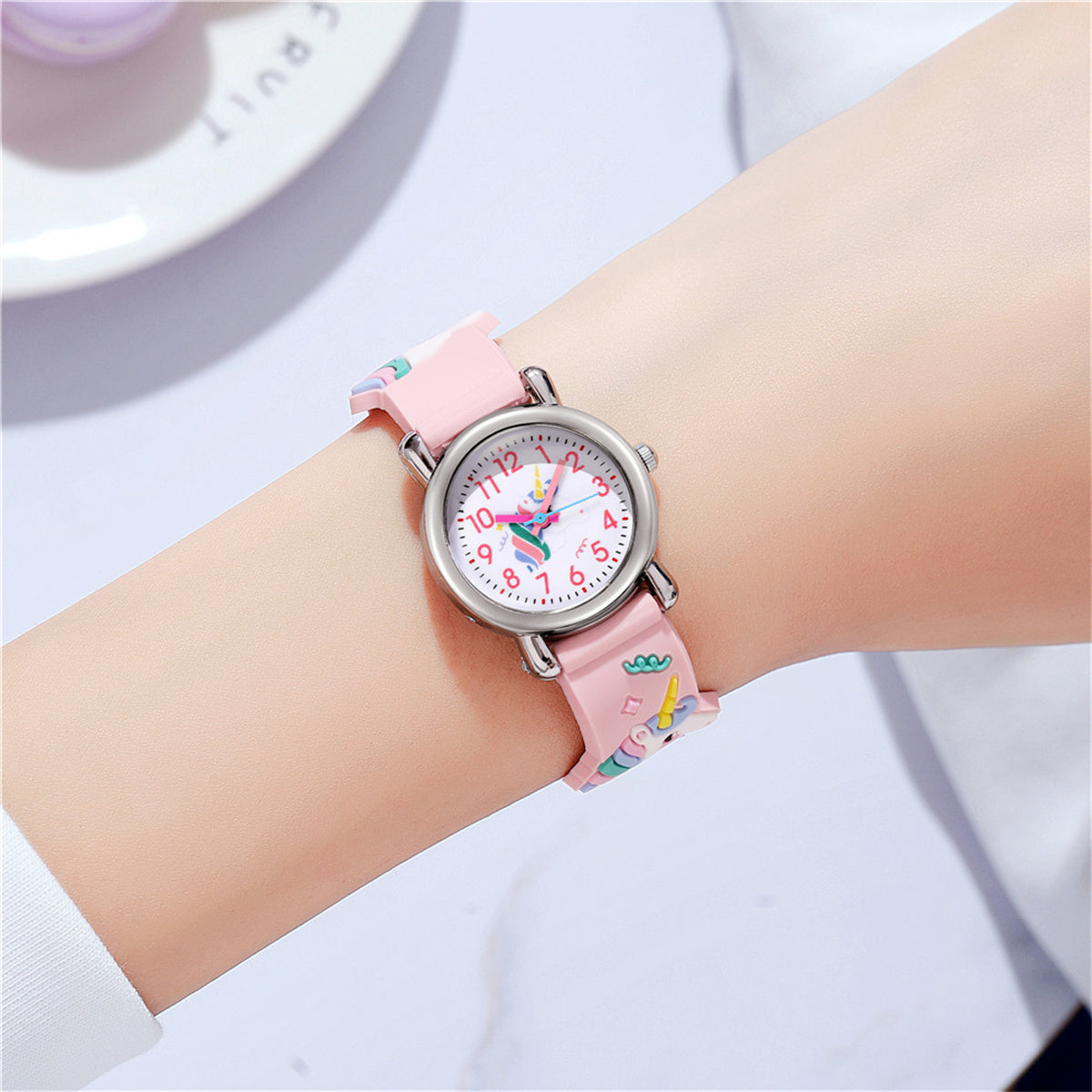 Children Girls Watch Cute 3D Unicorn Pattern Quartz Watch