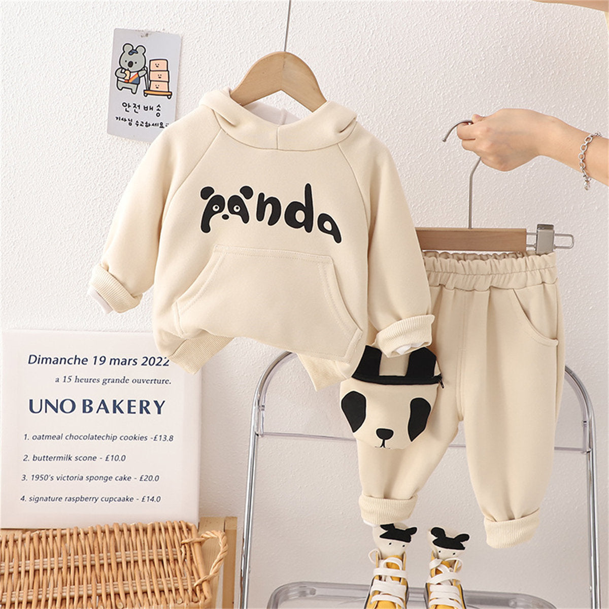 Boys two piece hooded sweatshirt suit