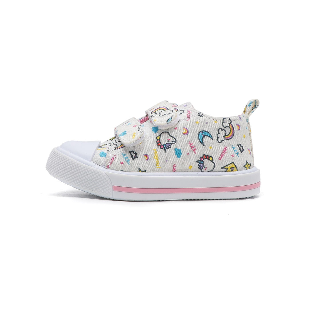 Toddler Girls Autumn Cute Printed Unicorn Pattern Low Top Canvas Shoes