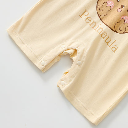 Striped two-piece romper