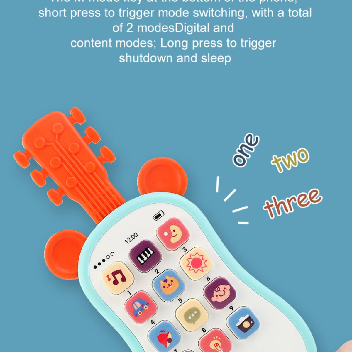 Cartoon music multi-function early education simulation mobile phone