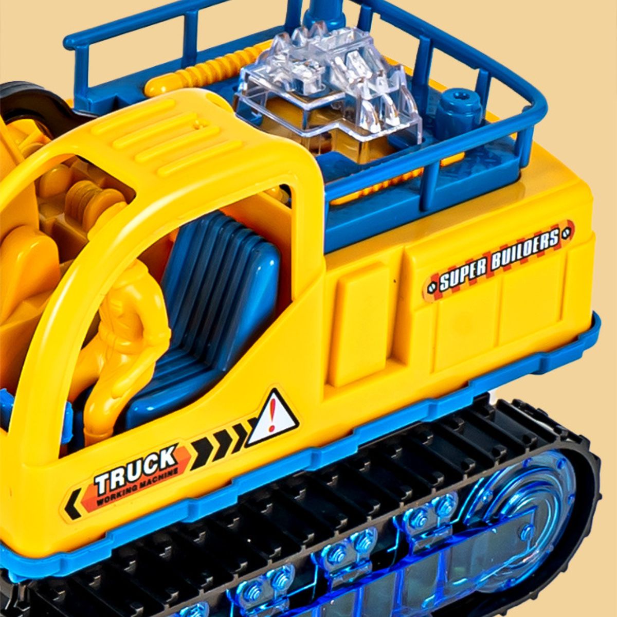 Electric sound and light engineering excavator toy