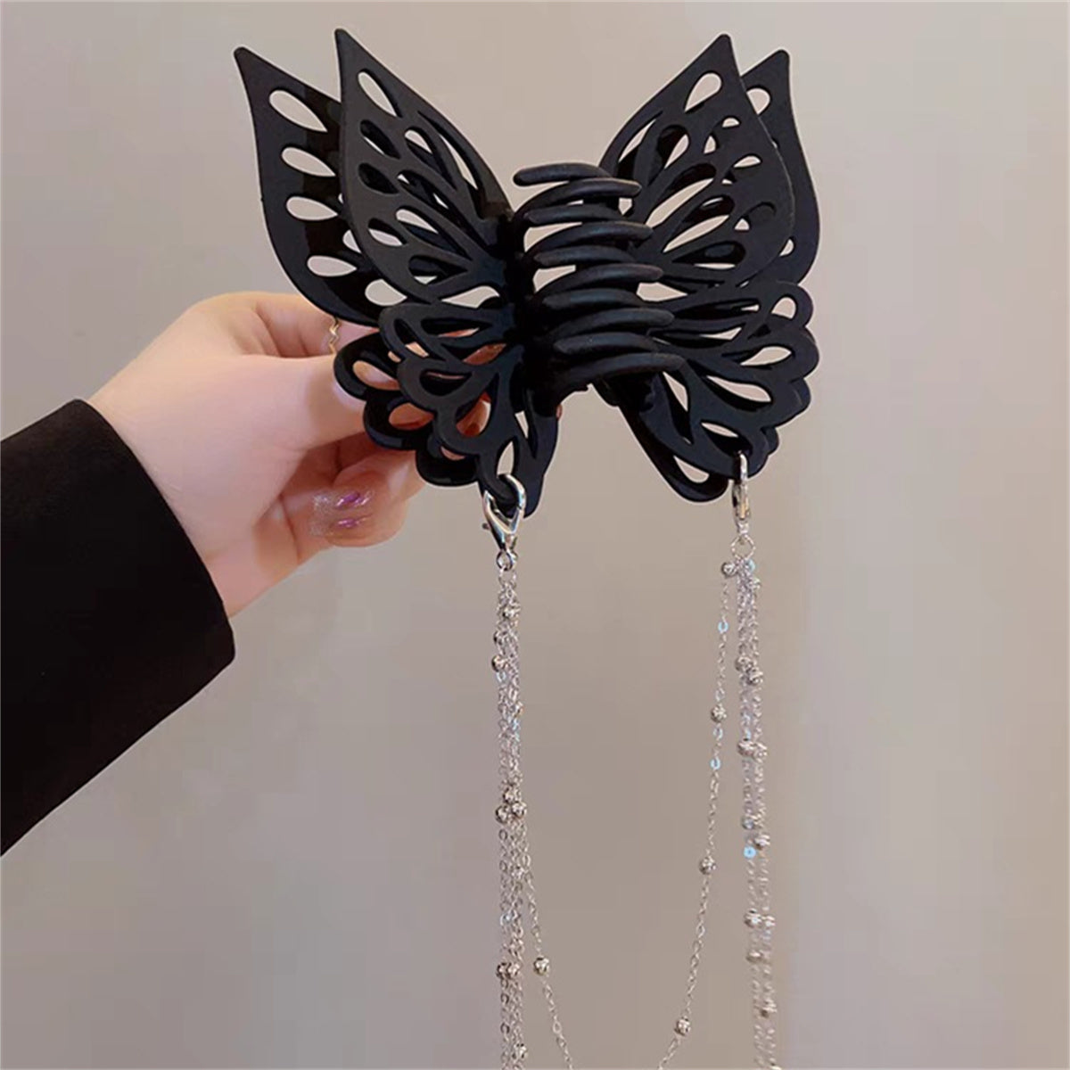 Children's three-dimensional bow tassel temperament style hairpin