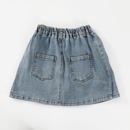 Large Pocket Denim Skirt