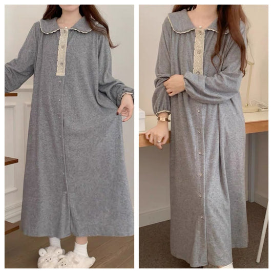 Nightdress home wear pajamas women's spring long skirt