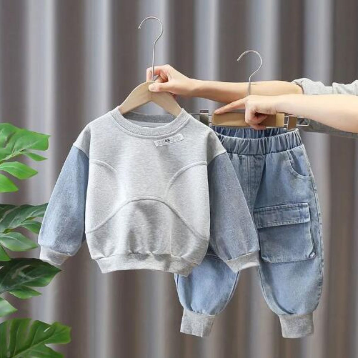 Boys sweatshirt suits spring children's sports children's clothing street style autumn spring and autumn style