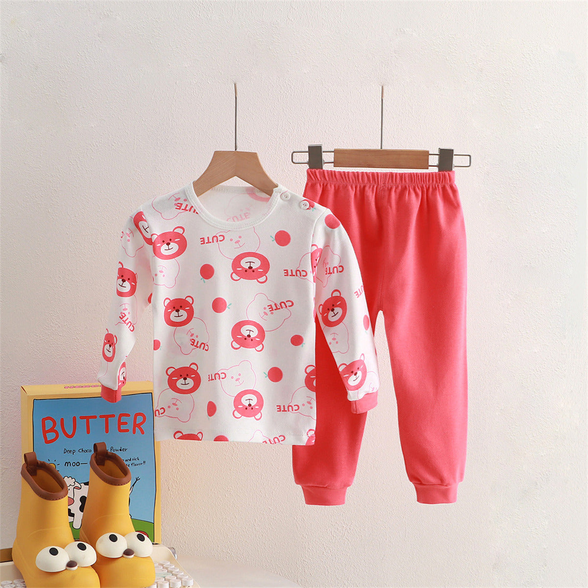 Children's home clothes underwear set pajamas autumn and winter long sleeves