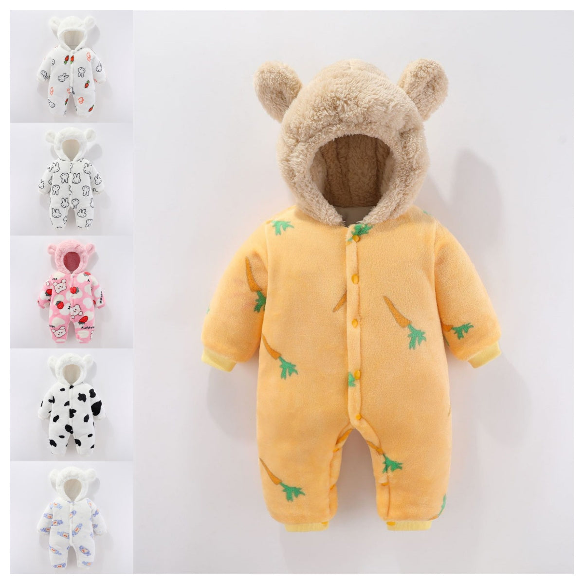 baby autumn and winter warm clothes thick cotton clothes romper