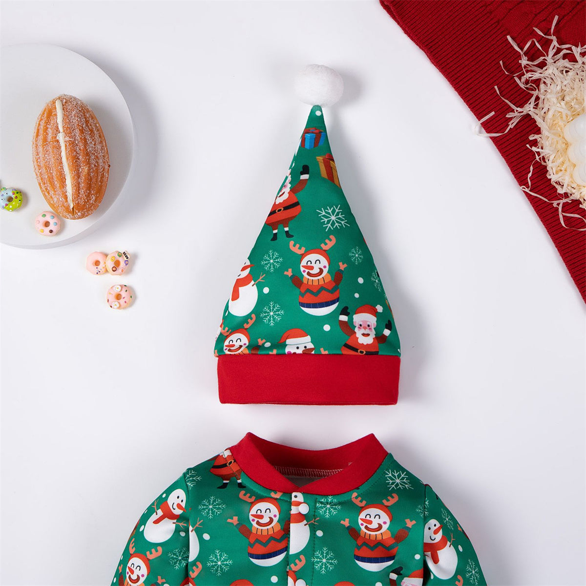 Baby and Toddler Christmas Long Sleeve Onesie and Hat