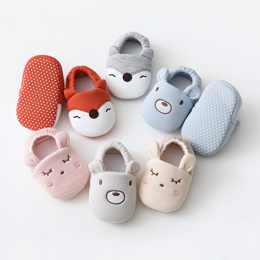 Spring and autumn new baby shoes and socks floor shoes baby toddler socks non-slip children's floor socks short tube shoes socks