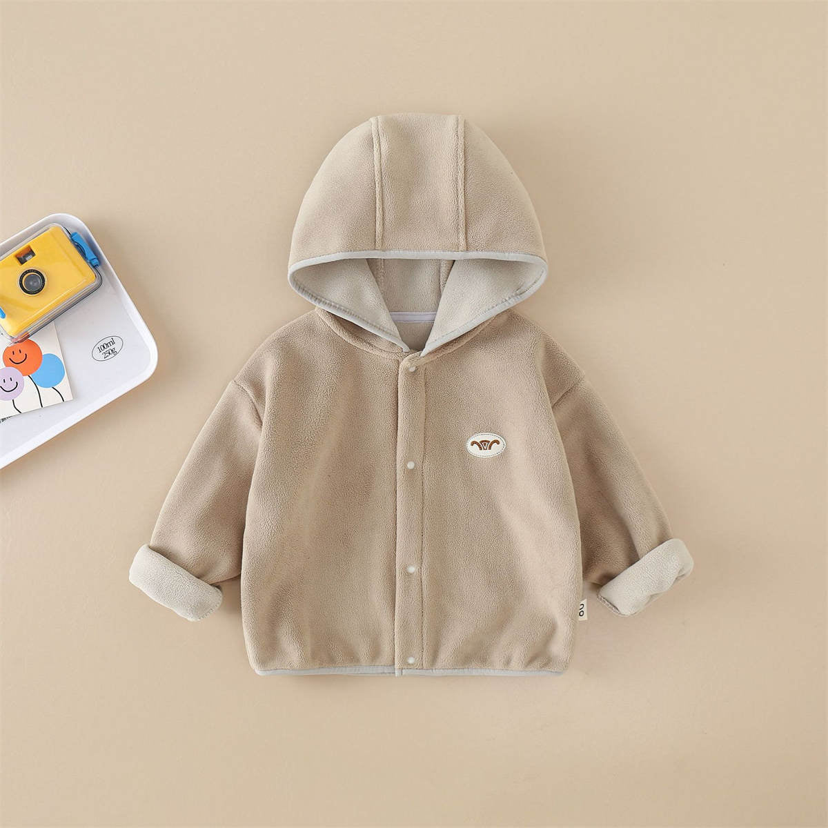 Baby boy winter hooded fleece top