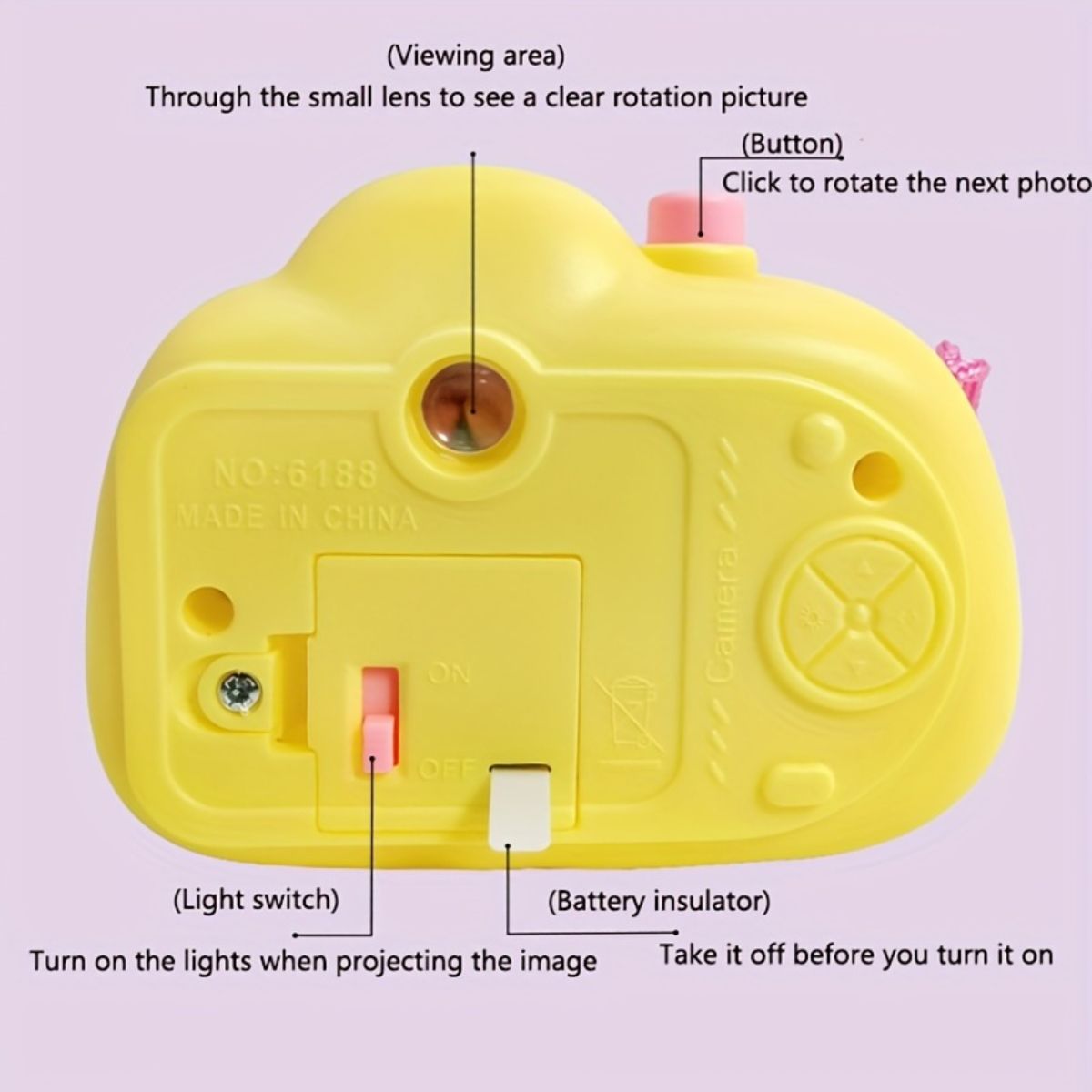 Children's fun projection camera toy