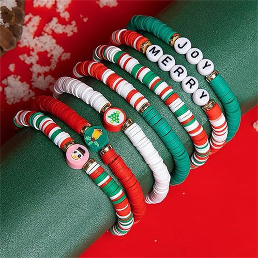 Children's Christmas soft clay color matching DIY combination bracelet