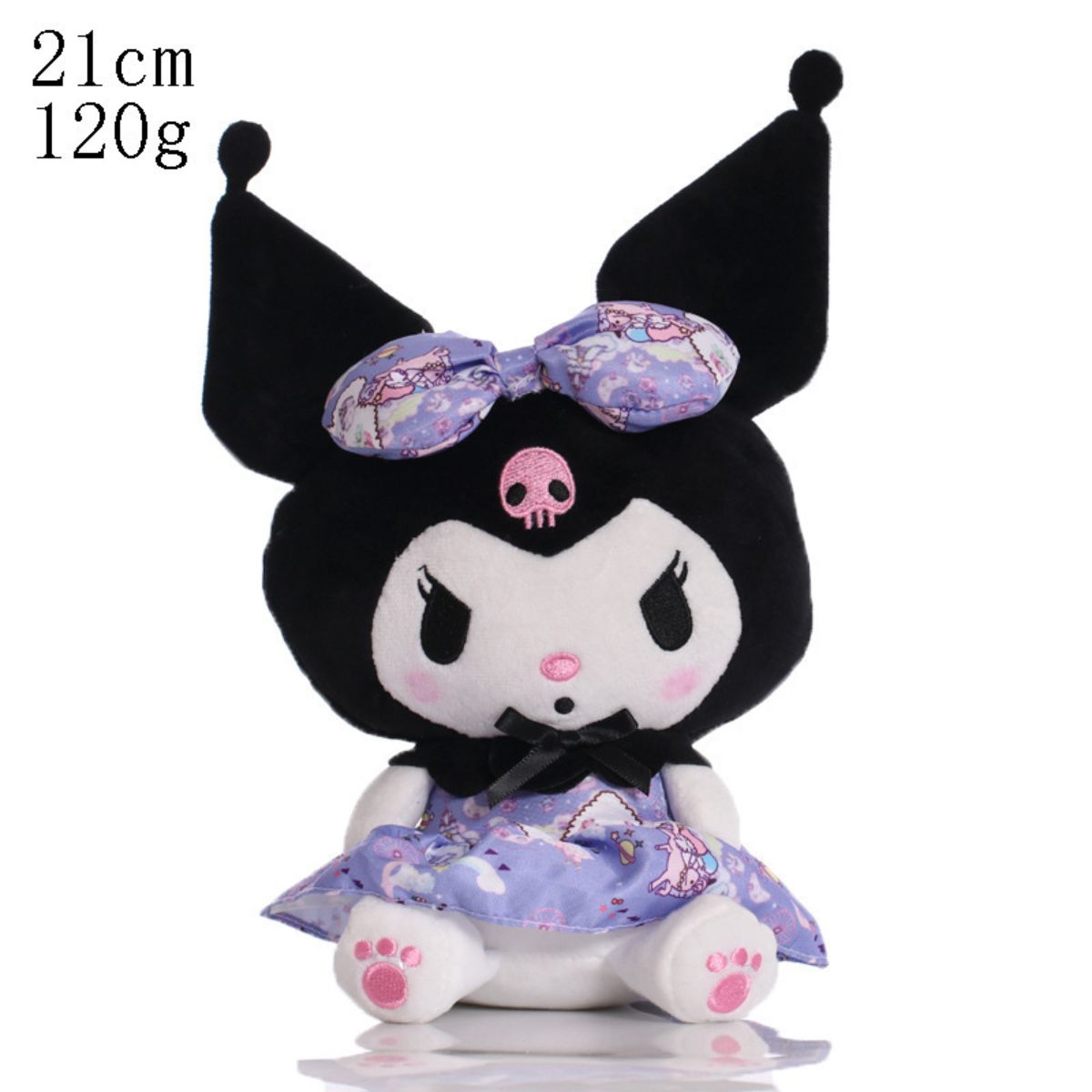 Cute 2D Sanrio Kuromi Plush Toy