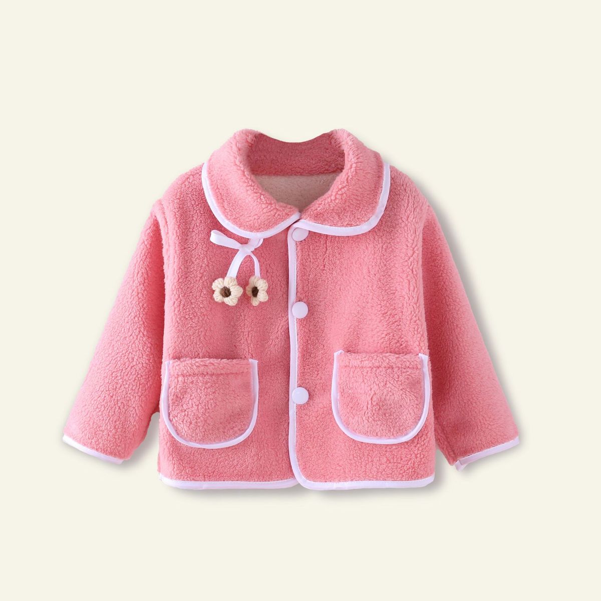 Girls autumn and winter lamb fleece coat