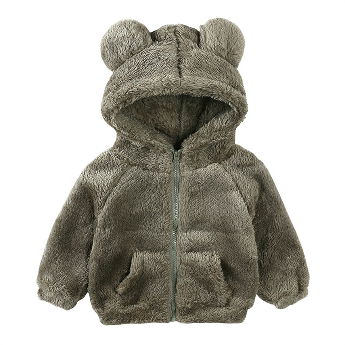 Boys and girls lambskin thickened coat children's stylish warm hooded fur sweater