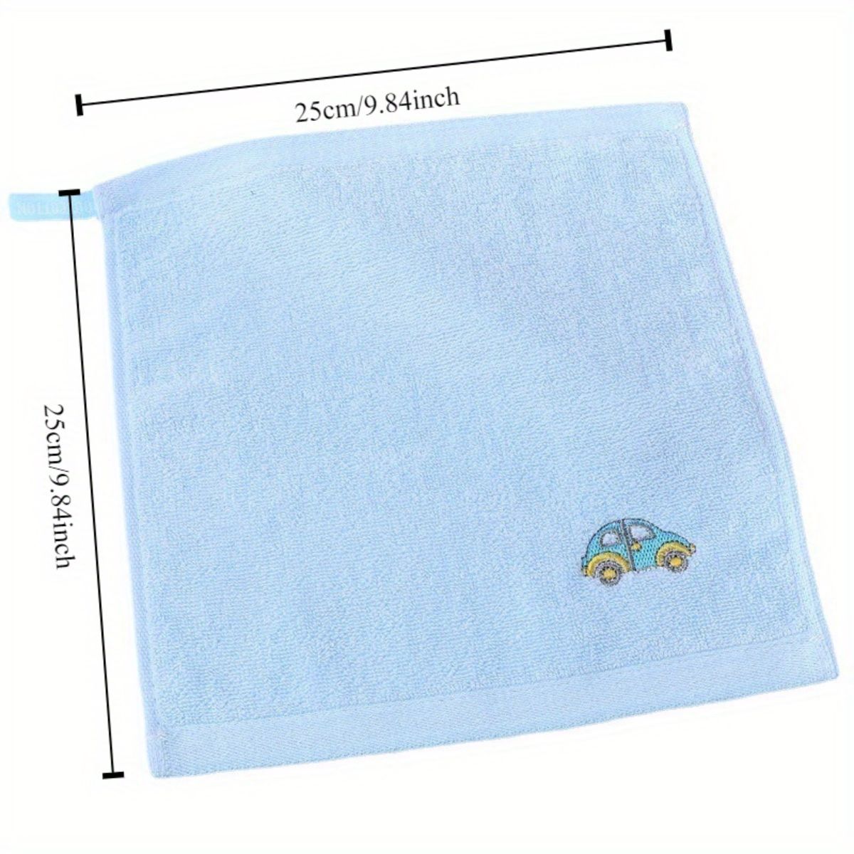 Embroidered cartoon cute cotton soft hangable absorbent children's square towel