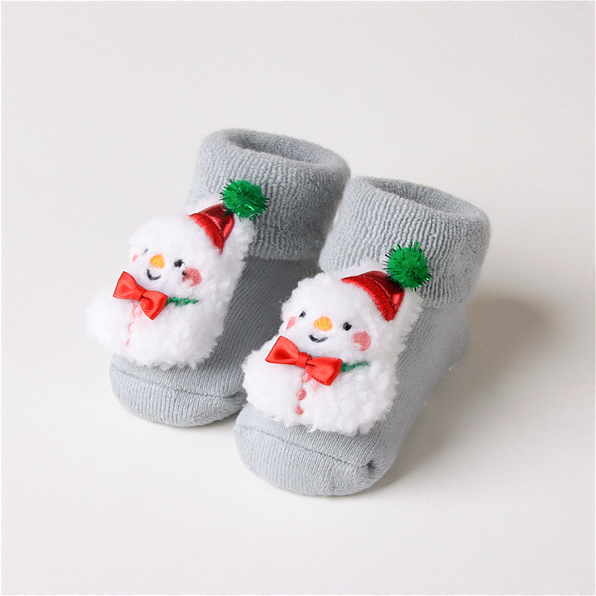 Baby autumn and winter style furry Christmas doll warm non-slip baby socks