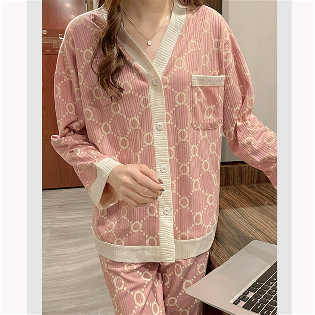 Teen Girls 2-Piece Printed Pajama Set