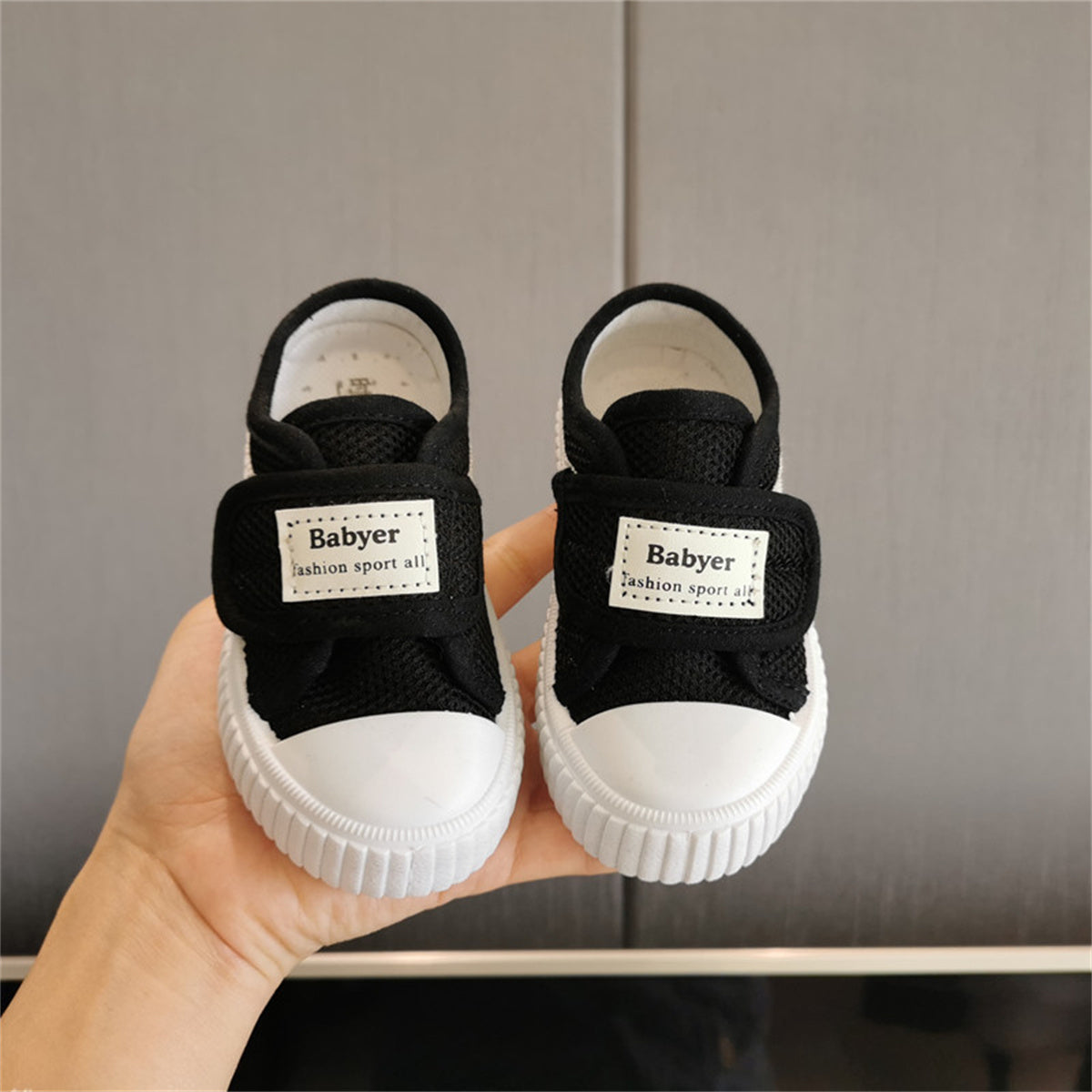 Children's and boys' solid color letter autumn low-top canvas shoes