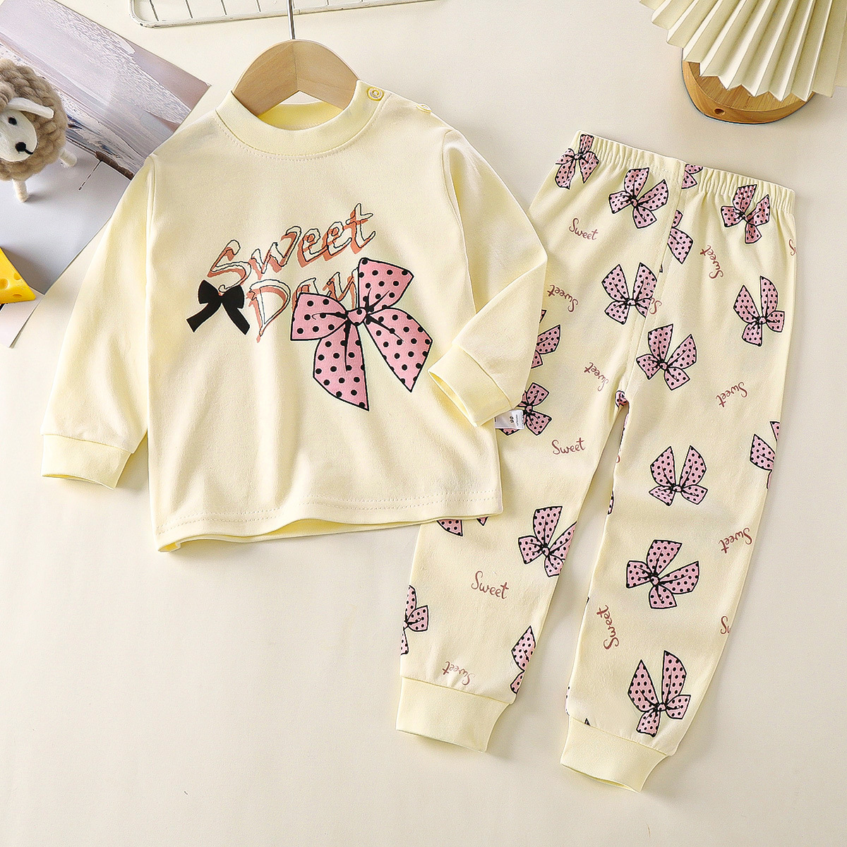 Cute bunny girl pure cotton soft home wear set