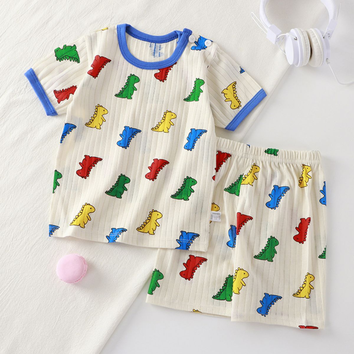 Children's short-sleeved suit pure cotton girls summer clothes two-piece suit children's clothing boys baby T-shirt summer clothes