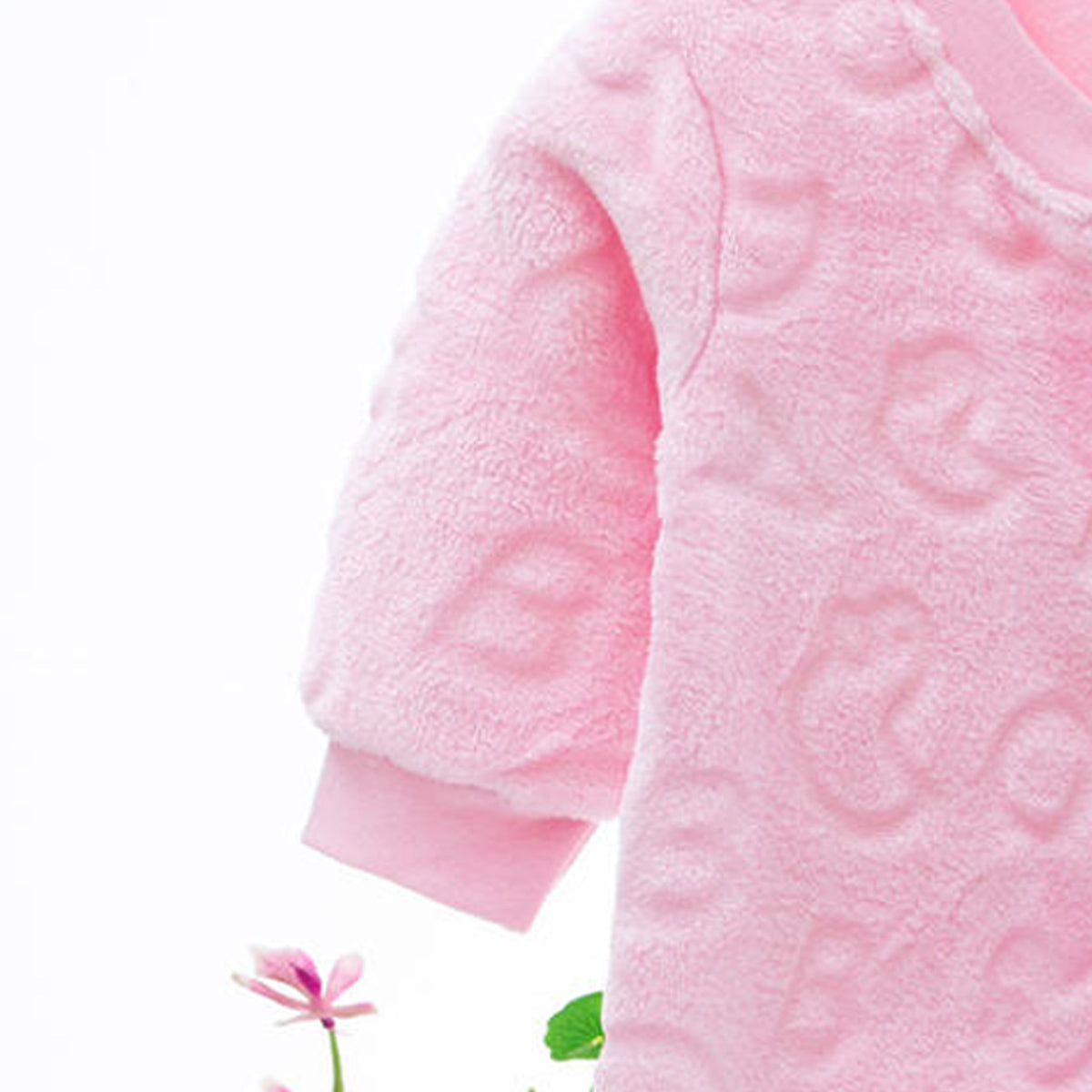 Infant and toddler jumpsuit coral fleece pajamas autumn and winter cute baby baby thick warm romper home crawling clothes