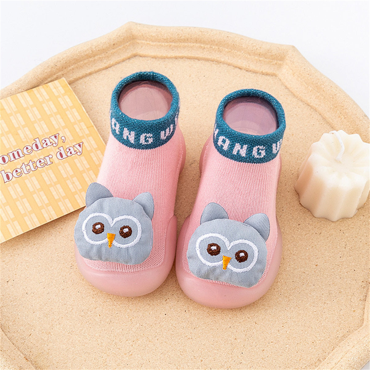 Kids Baby Boys and Girls Cute Pattern Knitted Non-slip Breathable Floor Socks Toddler Shoes