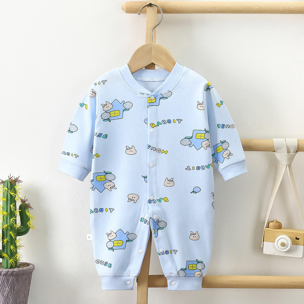 Baby cartoon spring and fall pajamas