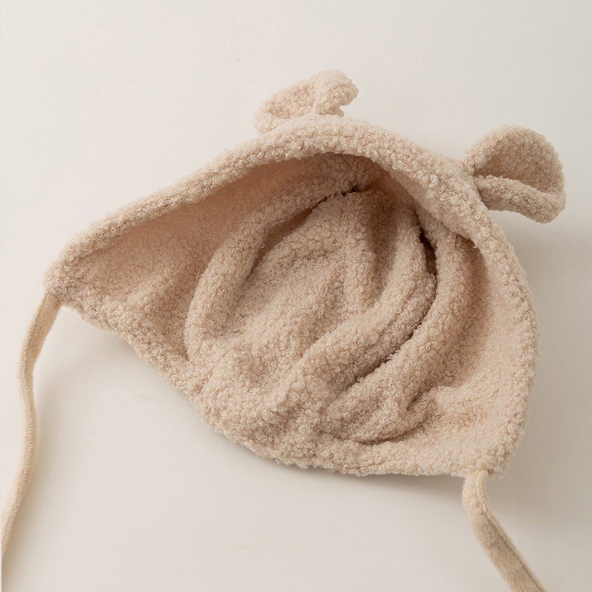 Plush bear earmuffs hat