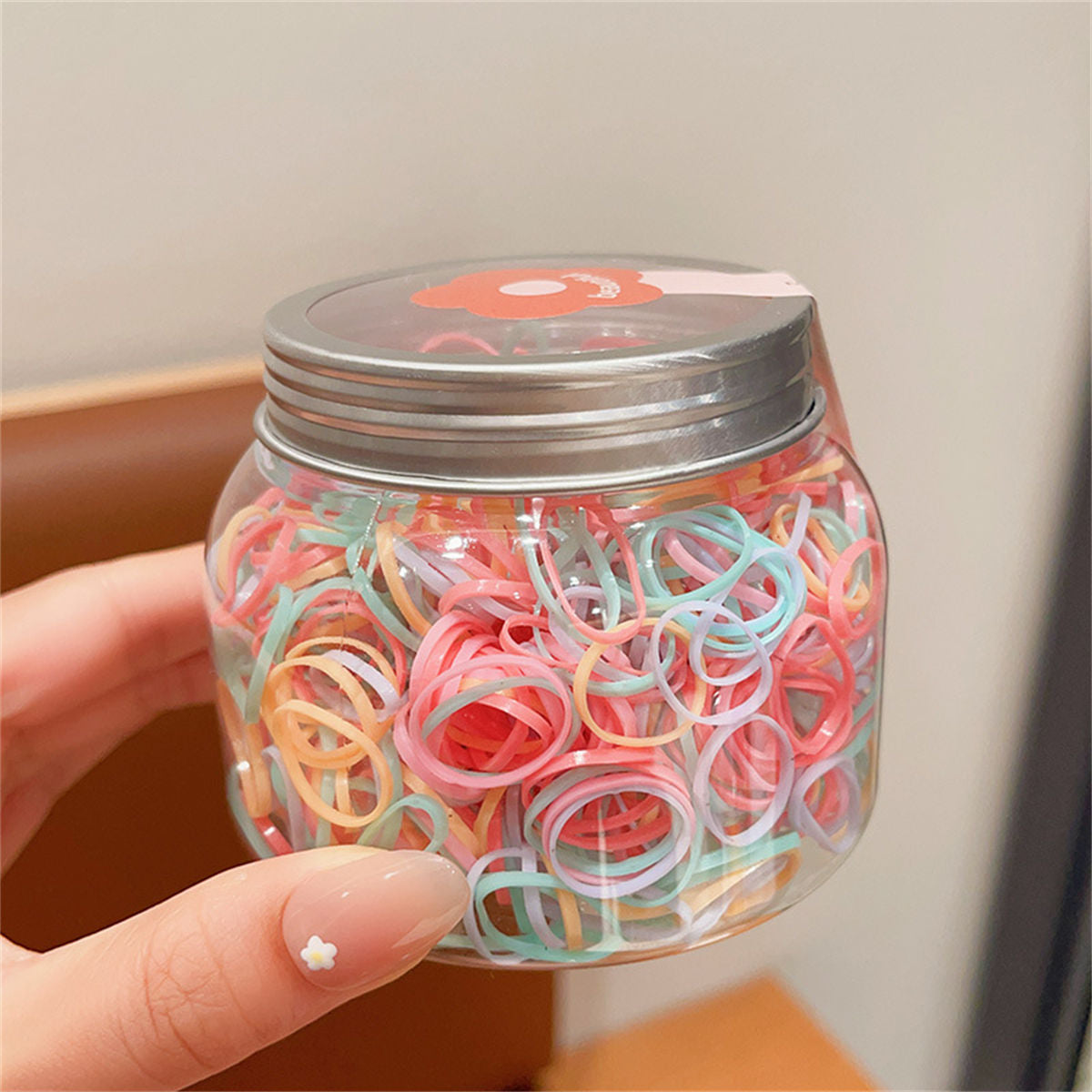 Children's baby cute daily candy color hair tie without damaging hair