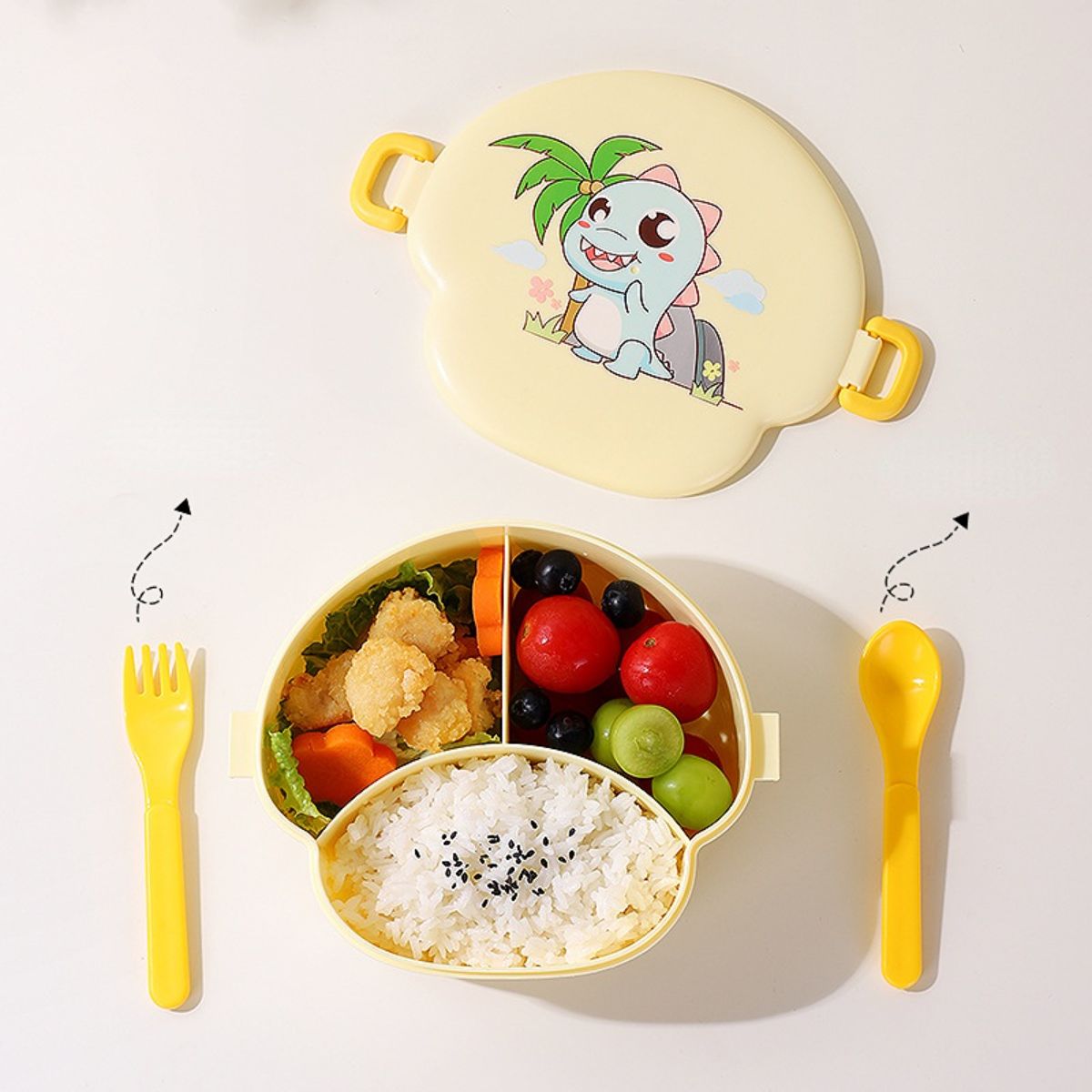 Food grade baby food lunch box children's cartoon lunch box