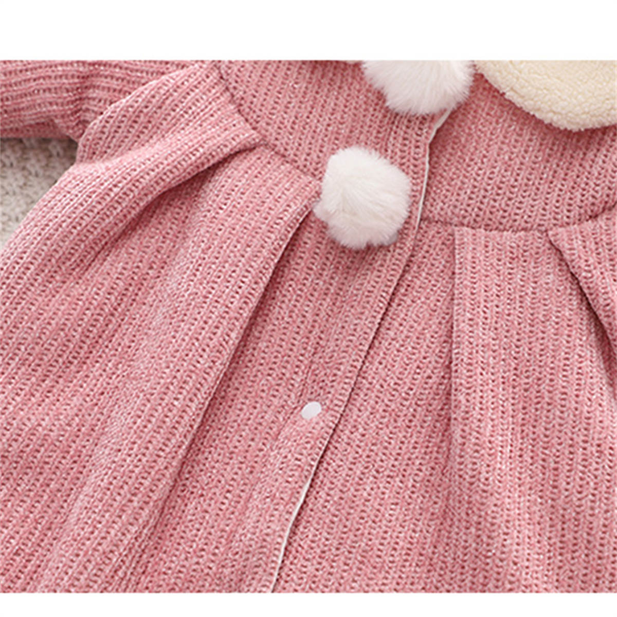 Baby autumn and winter solid color thick cotton crawling clothes