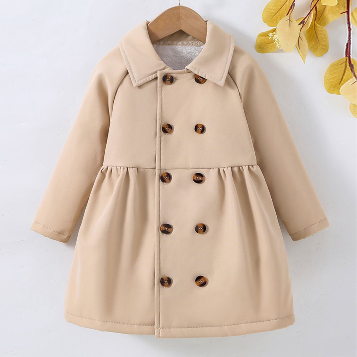 Children's autumn and winter button long sleeve jacket