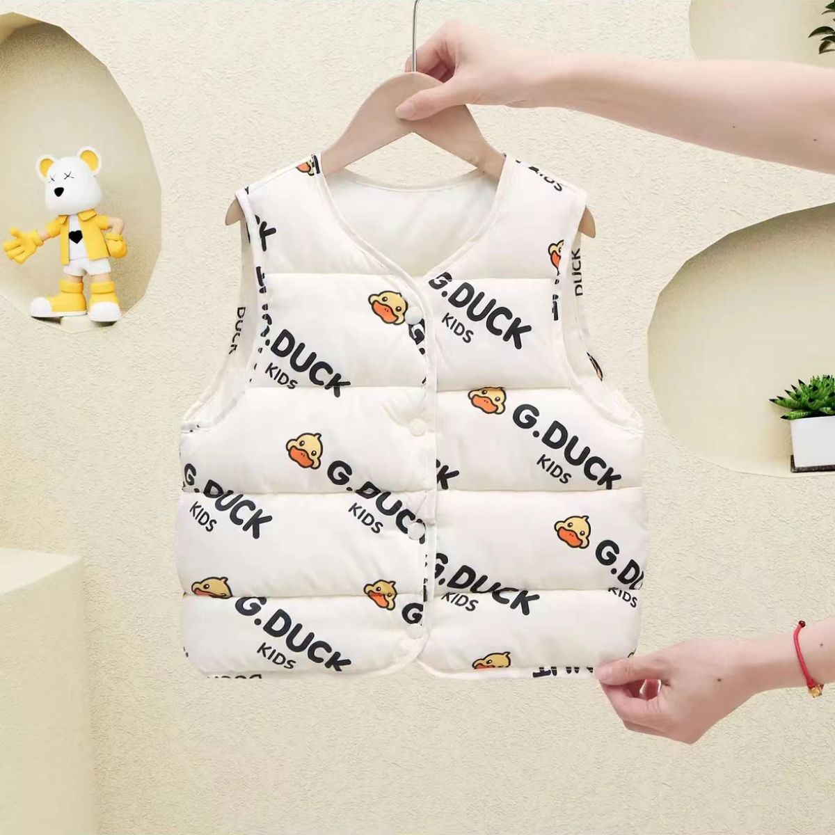 Little yellow duck boys and girls vest