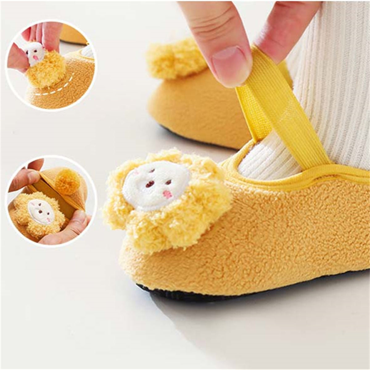 Winter cute doll cotton shoes for baby boys and girls