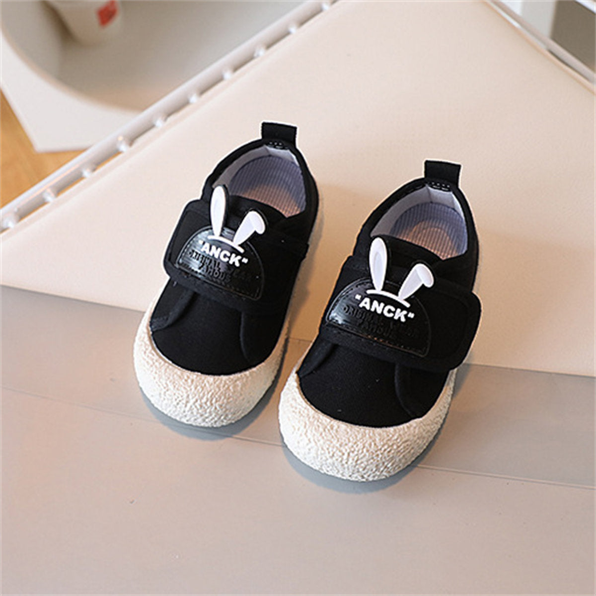 Toddler girl's cute rabbit letter style casual versatile soft bottom low top canvas shoes