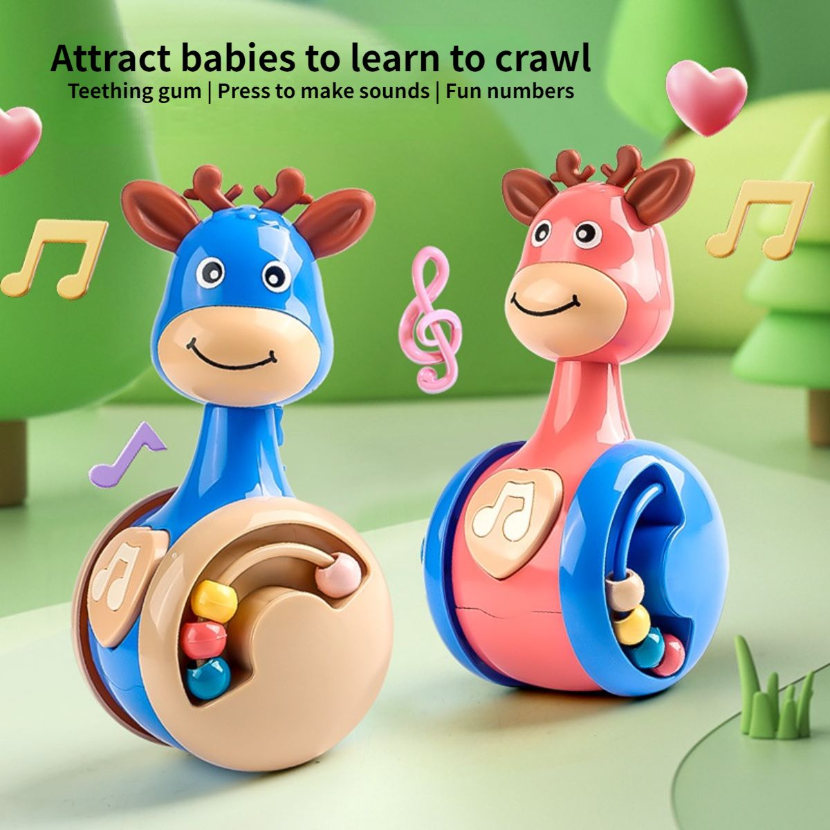 Deer tumbler baby soothing toy