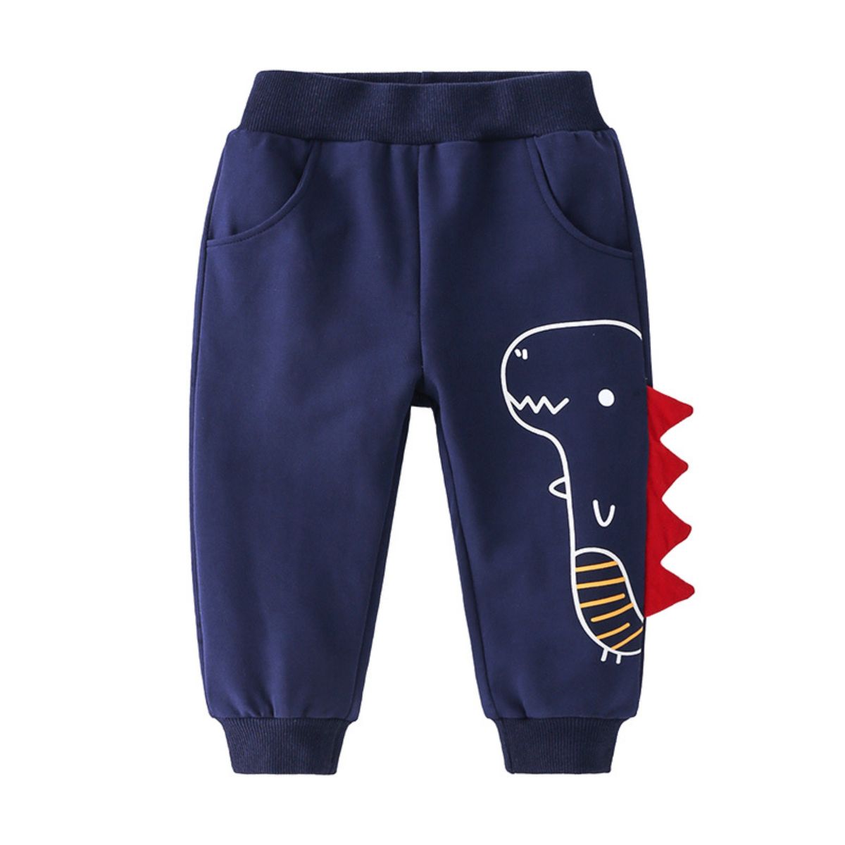 Cartoon cute solid color pants rubber belt trendy fashion trousers boys sports pants