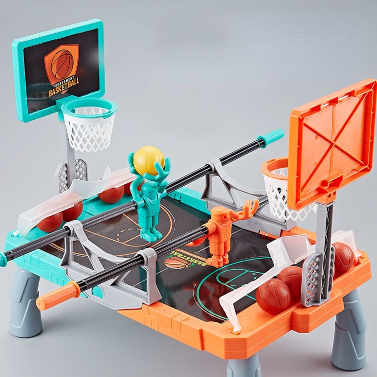 Children's desktop basketball shooting machine finger catapult ball table game