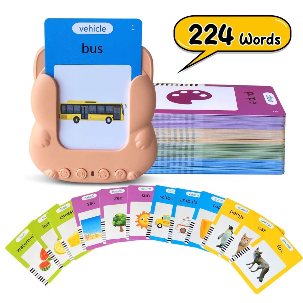 English Flash Cards Children's Educational Flash Card Machine Early Education Card Machine