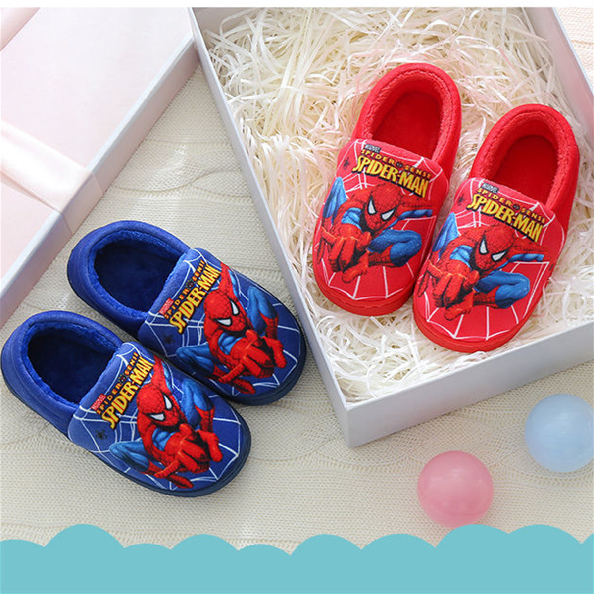 Spider-Man waterproof and non-slip casual cotton slippers for boys