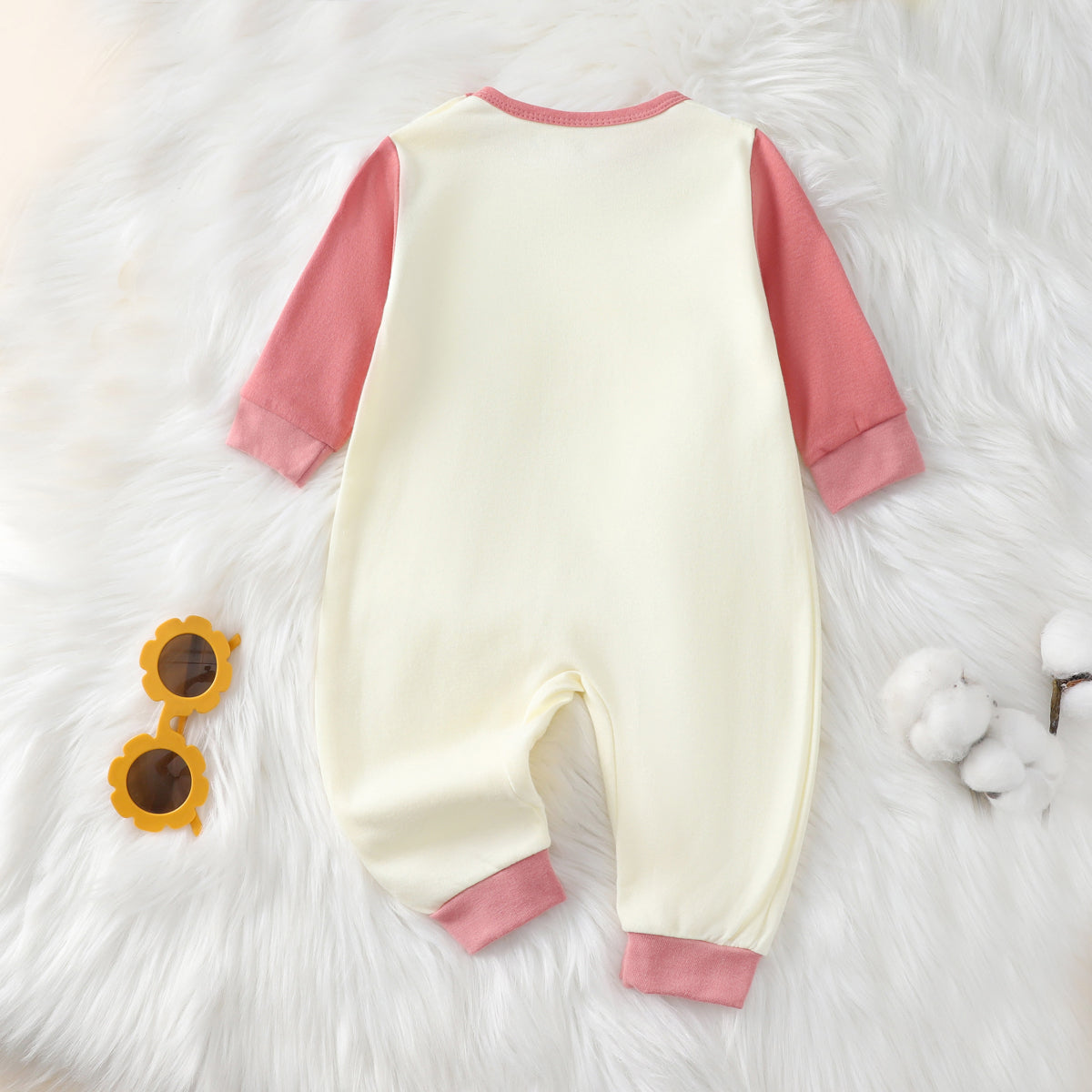 Baby spring and autumn cartoon romper long sleeve long pants romper