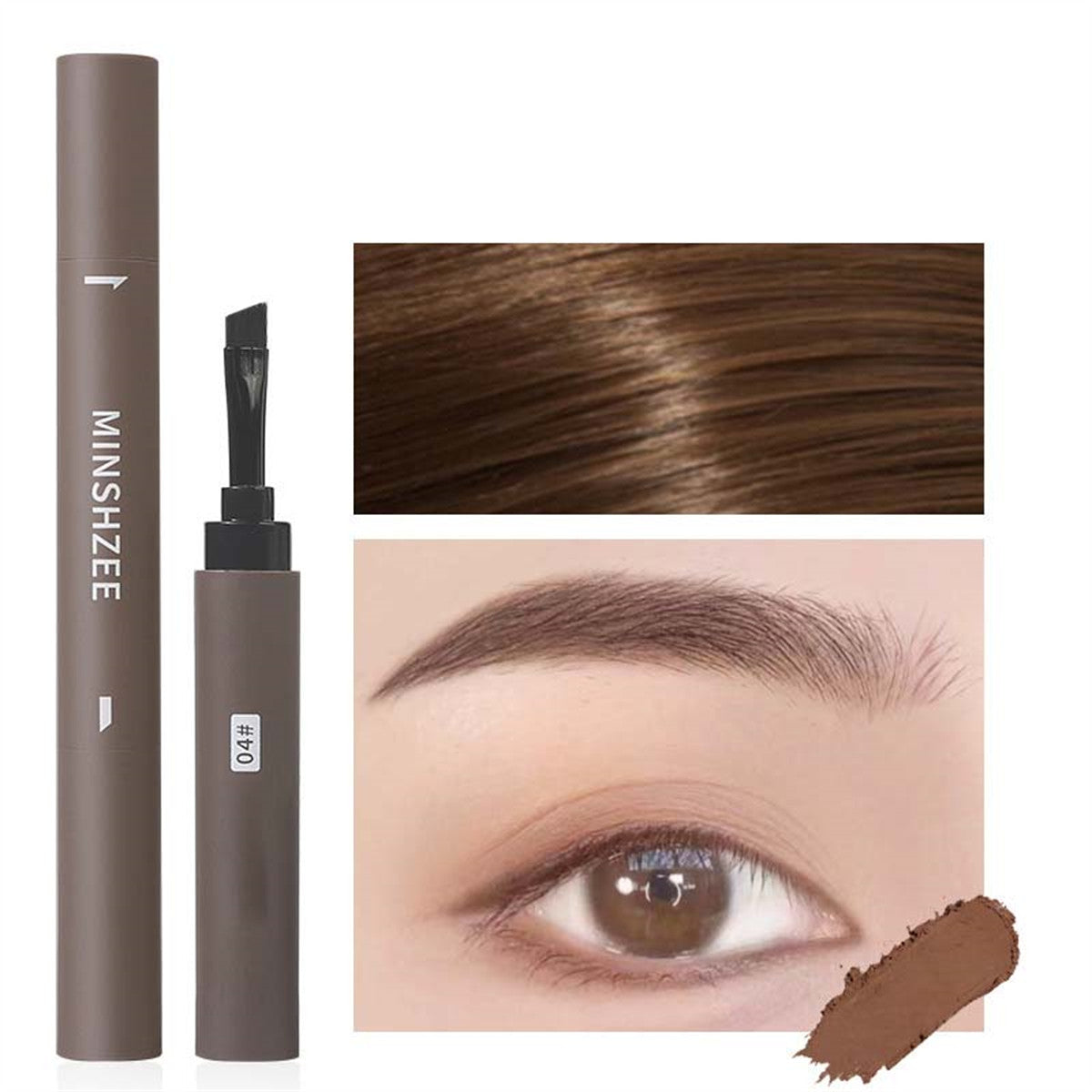 Natural three-dimensional multi-functional waterproof and sweat-proof eyebrow dye